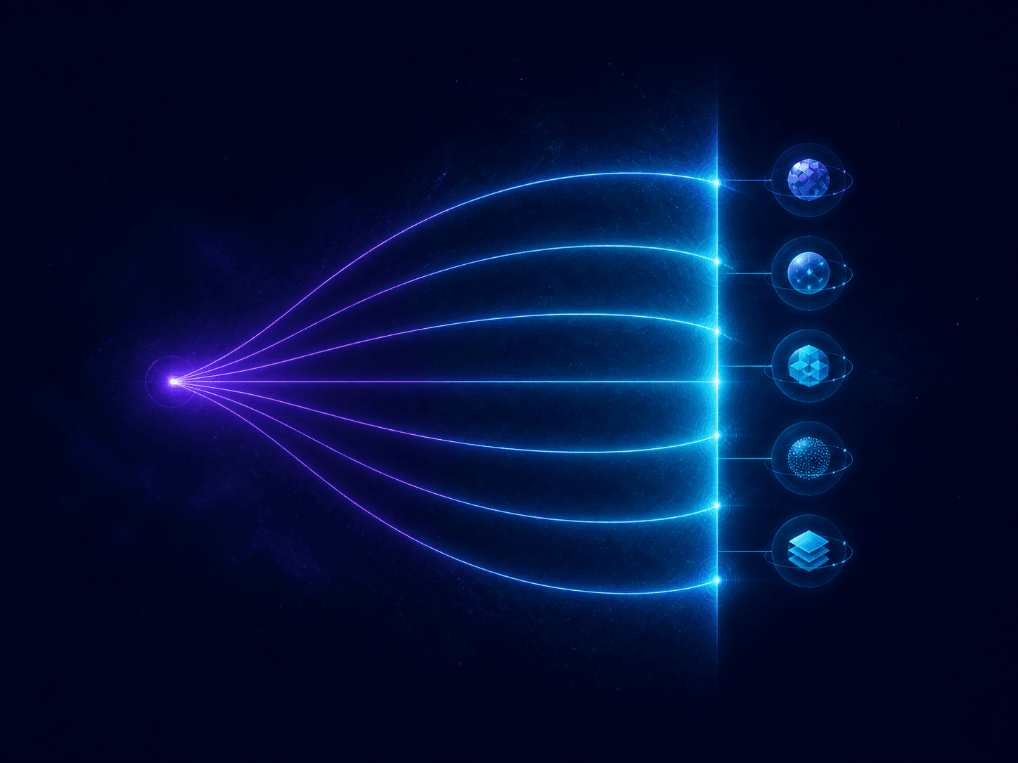 FlowOS connects human intent through a governed system to replaceable technology providers